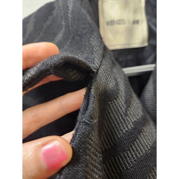 KENZO PARIS X HM Womens Elegant Wool Coat Tiger Pattern In Black Color US 6 EU36 - Picture 6 of 15